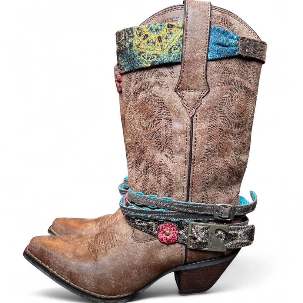 Durango Crush Western Boots Women’s 7.5 Brown Leather DCRD145 12” Harness - Picture 2 of 8
